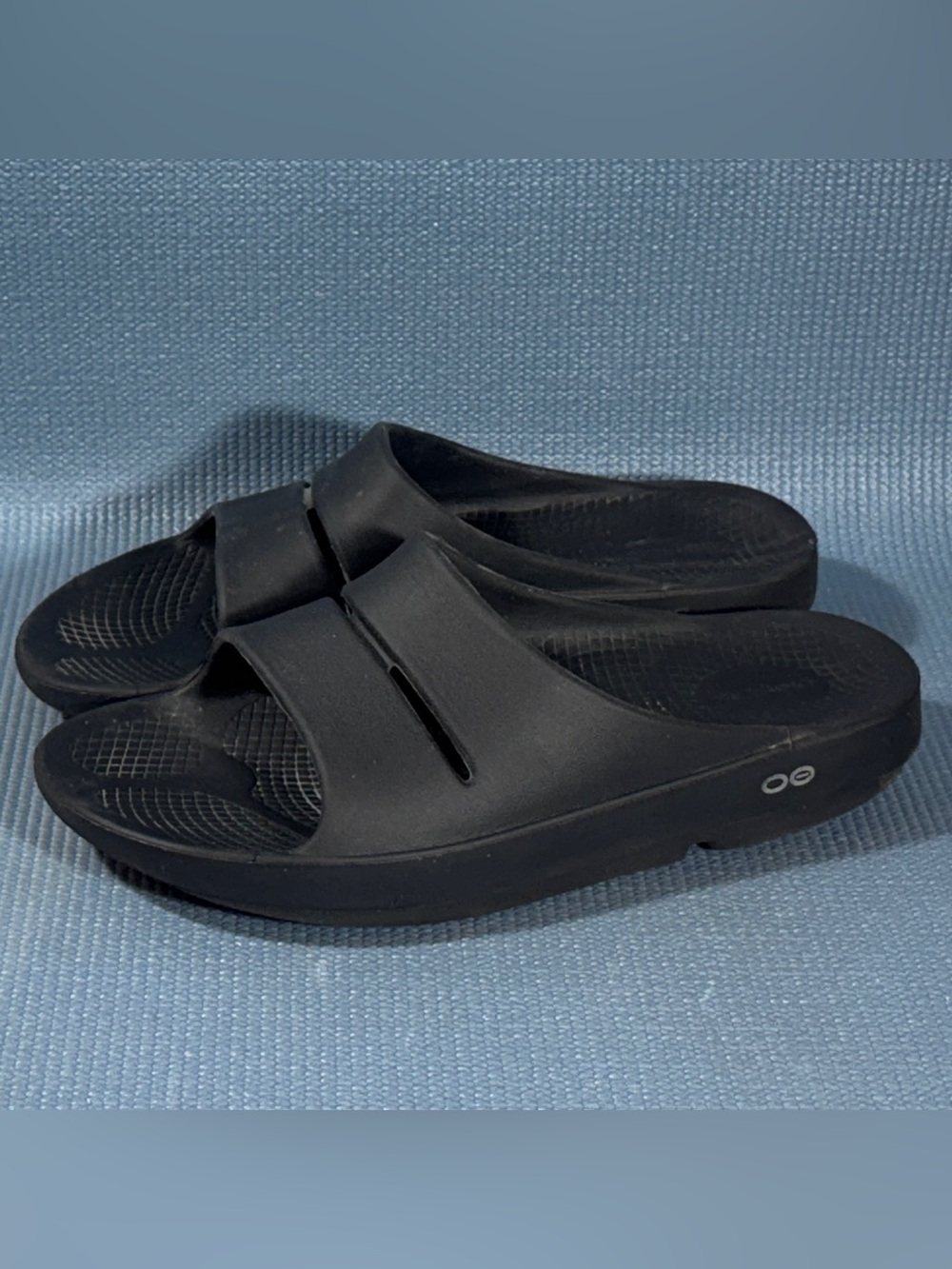 OOFOS OOahh Recovery Black Slide Sandals Men’s Size 9